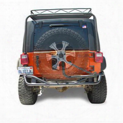 Olympic 4x4 Products Boa Extreme Rear Bumper With Tuff N Ez Tire Carrier In Textured Black (black) - 2517-174