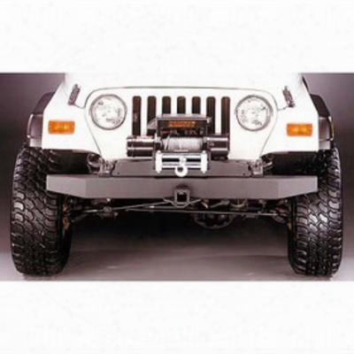 Olympic 4x4 Products Front 57 Inch Rock Bumper With Receiver In Gloss Black (black) - 533-121