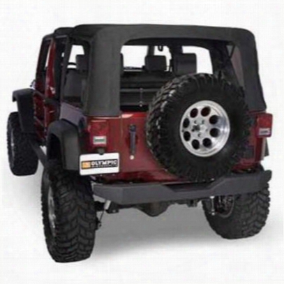 Olympic 4x4 Products Rear Rock Bumper In Textured Black (black) - 550-174