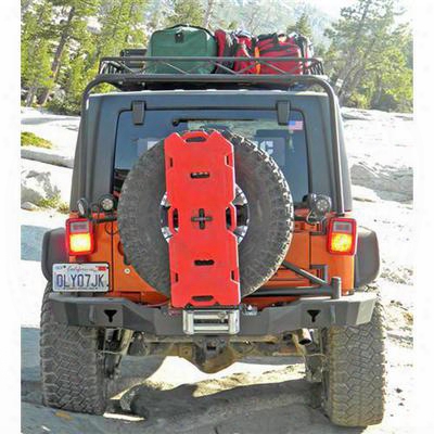 Olympic 4x4 Products Smuggler Rear Bumper With Tuff N Ez Tire Carrier In Textured Black (black) - 5567-174