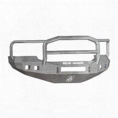 Road Armor Front Stealth Non-winch Illuminator Bumper Lonestar Square Light Port In Raw Steel (bare) - 605r5z-nw