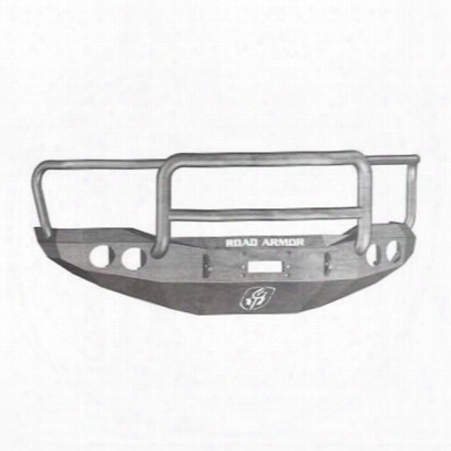 Road Armor Front Stealth Winch Bumper Agro Round Light Port In Raw Steel (bare) - 99031z