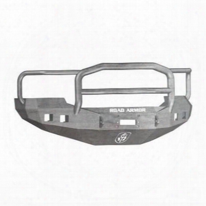 Road Armor Front Stealth Winch Bumper Lonestar Square Light Port In Raw Steel (bare) - 605r5z