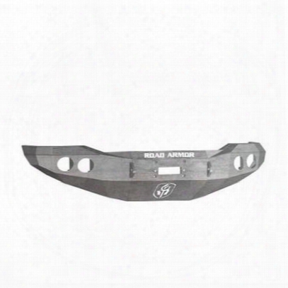 Road Armor Front Stealth Winch Bumper Round Light Port In Raw Steel (bare) - 99030z