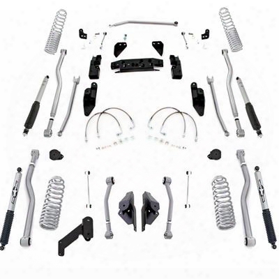 Rubicon Express 3.5 Inch Progressive Coil Extreme Duty 4-link Long Arm Lift Kit With Monotube Shocks - Jk4443pm
