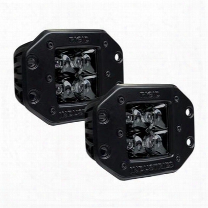Rigid Industries D-series Midnight Edition Spot Lights (black) - 21221blk