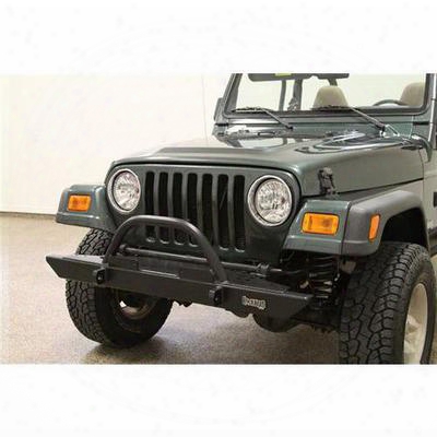 Rock Hard 4x4 Parts Mid Width Legendary Front Bumper With Straight Up Hoop (black) - Rh-4005-c54