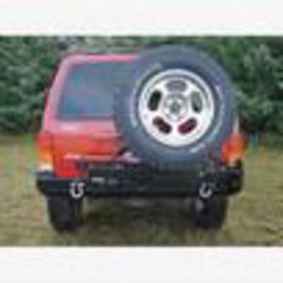 Rock Hard 4x4 Parts Rear Bumper With Tire Carrier Includes 2 Inch Receiver And D - Rh-1013