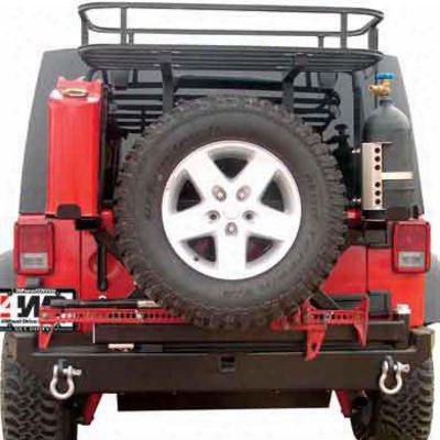 Rock Hard 4x4 Parts Rear Bumper With Tire Carrier Includes 2 Inch Receiver And D - Rh-5001
