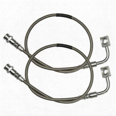 Rock  Krawler Long Travel Brake Lines, Stainless Steel, Lifted Height Of 4 In. To 6 In. - Rk02038