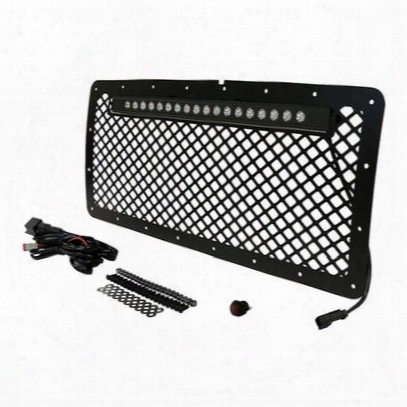 Crown Automotive Aluminum Grille And Led Light Bar Kit (black) - Rt28040