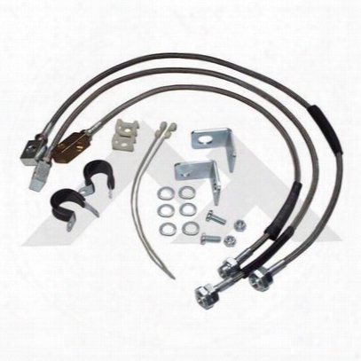 Crown Automotive Front And Rear Brake Hose Kit, Rubber, Stock Height Of 0 In. To 2 Inch - Rt31015