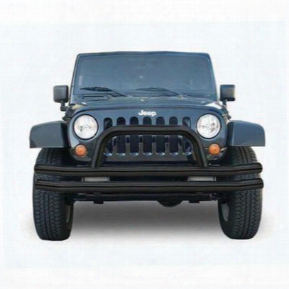Rampage Double Tube Front Bumper With Hoop (black) - 86620