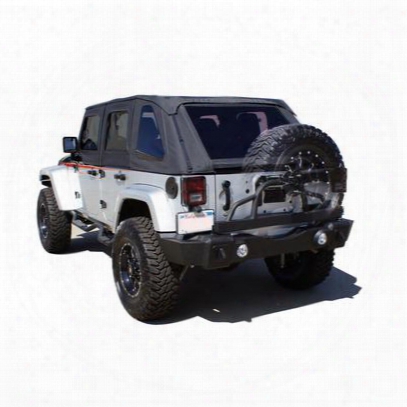 Rampage Recovery Rear Bumper With Swing Away Tire Carrier (black) - 88606