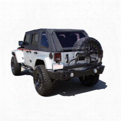 Rampage Recovery Rear Bumper With Swing Away Tire Carrier (black) - 86606