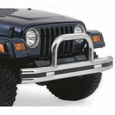 Rampage Stainless Steel Double Tube Front Bumper With Hoop (stainless Steel) - 8420