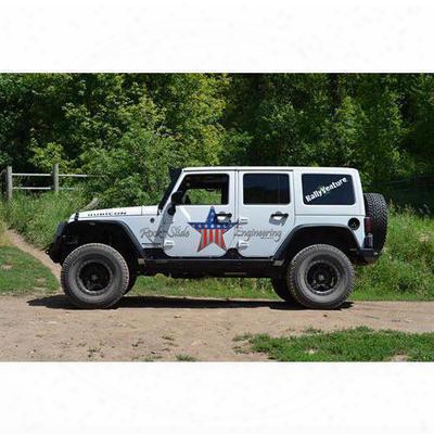 Rock-slide Engineering Step-slider With Body Armor (black) - Bd-ss-101-jk4