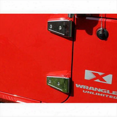 Rugged Ridge Door Hinge Cover Set (stainless Steel) - 11113.05