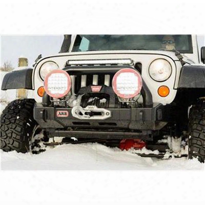 Arb Textured Black Jeep Jk Wrangler Stubby Bar Front Bumper (black) - 3450430