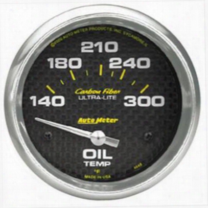 Auto Meter Carbon Fiber Electric Oil Temperature Gauge - 4848