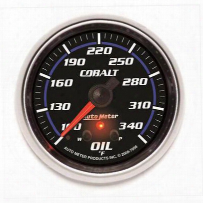Auto Meter Cobalt Oil Temperature W/ Peak Memory And Warning - 7956