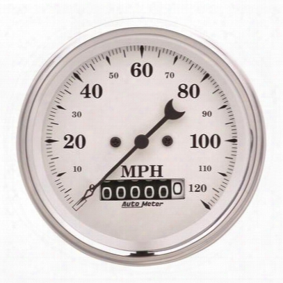 Auto Meter Old Tyme White Electric Programmable Speedometer - Amg1679