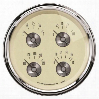 Auto Meter Prestige Series Antique Ivory Quad Gauge - Amg2010