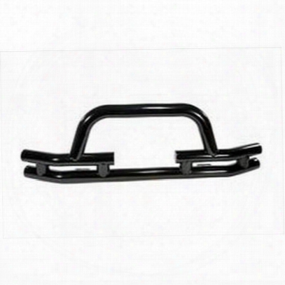 Rugged Ridge 3 Inch Dual Tube Front Winch Bumper With Center Hoop (black) - 11560.03