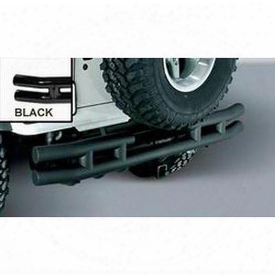 Rugged Ridge 3 Inch Rear Tube Bumper With Frame Mounted Hitch (black) - 11570.04
