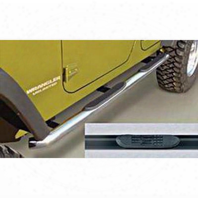 Rugged Ridge 3 Inch Side Tube Steps, Wheel To Wheel Length (black) - 11590.06