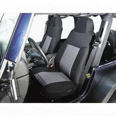 Rugged Ridge Custom Fabric Front Seat Covers (black/gray) - 13241.09