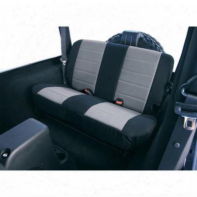Rugged Ridge Custom Fit Neoprene Rear Seat Cover (black/gray) - 13263.09