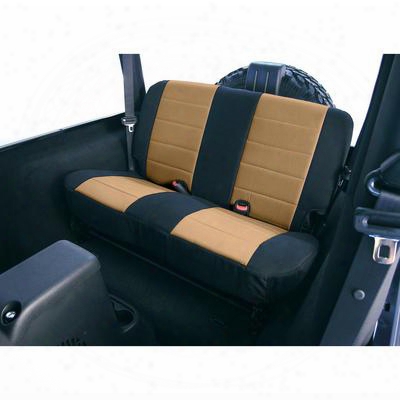 Rugged Ridge Custom Fit Neoprene Rear Seat Cover (black/tan) - 13262.04