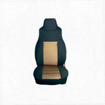 Rugged Ridge Fabric Front Seat Covers (black/tan) - 13242.04