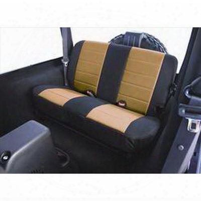Rugged Ridge Fabric Rear Seat Cover (black/tan) - 13282.04