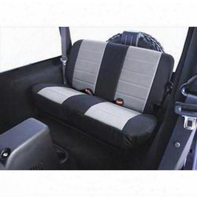 Rugged Ridge Fabric Rear Seat Covers (black/gray) - 13281.09