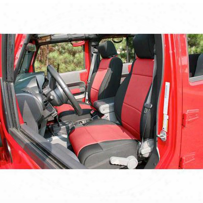 Rugged Ridge Neoprene Front Seat Covers (black/red) - 13215.53
