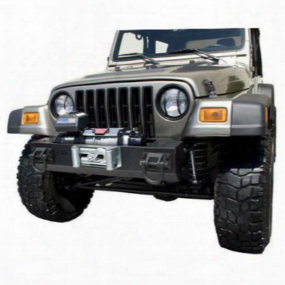 Rugged Ridge Short Base Winch Mount Front Bumper Center Section (black) - 11540.4
