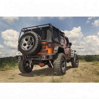 Rugged Ridge Spartacus Front Bumper Kit With Overrider Bar, Winch Plate And Tire Carrier (black) - 11544.63