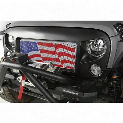 Rugged Ridge Spartan Grille With American Flag Inserrt Kit - 12034.32