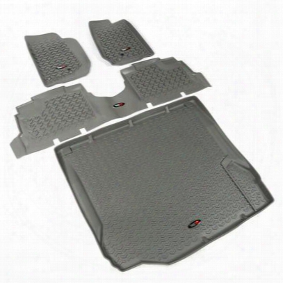 Rugged Ridge All Terrain Floor Liner Kit (gray) - 14988.01