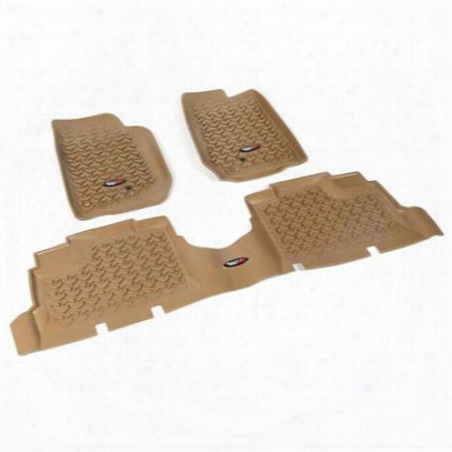 Ruggged Ridge All Terrain Floor Liner Kit (tan) - 13987.04