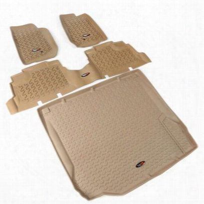 Rugged Ridge All Terrain Floor Liner Kit (tan) - 13988.01