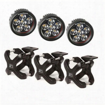 Rugged Ridge Round Led Light And X Clamp Kit - 15210.06