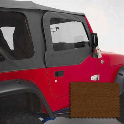 Rugged Ridge Upper Soft Doors For Factory Half Doors In Dark Tan Denim - 13714.33