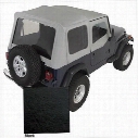 Rugged Ridge XHD Replacement Soft Top with Clear Windows (Black Denim) - 13721.15