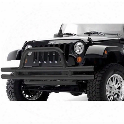 Smittybilt 3 Inch Front Tube Bumper With Hoop (black) - Jb48-f