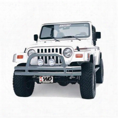 Smittybilt Front Bumper With Hoop In Stainless Steel (stainless Steel) - Jb44-fs