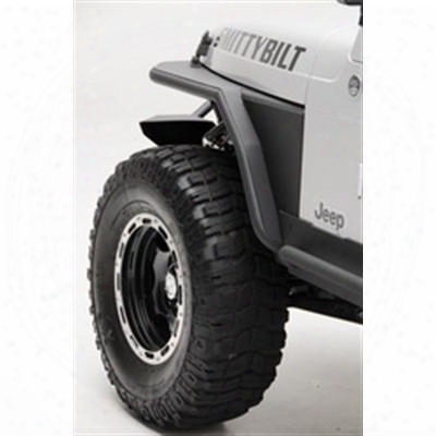 Smittybilt Xrc Armor Front Tube Fenders With 3 Inch Flare (black) - 76873