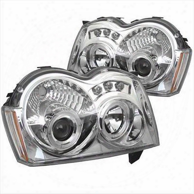 Spyder Auto Group Halo Led Projector Headlights (chrome) - 5011107